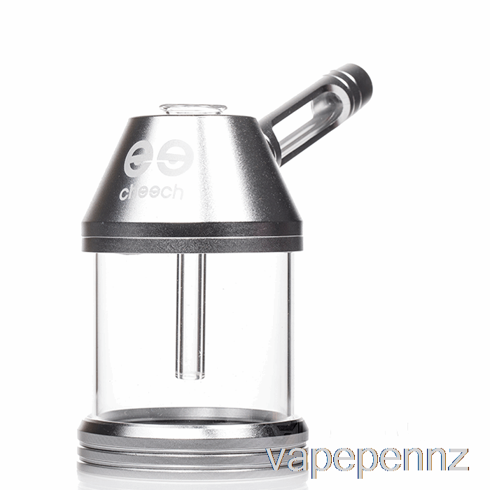 Cheech Glass Metal Oil Can Bubbler Silver VAPE NZ